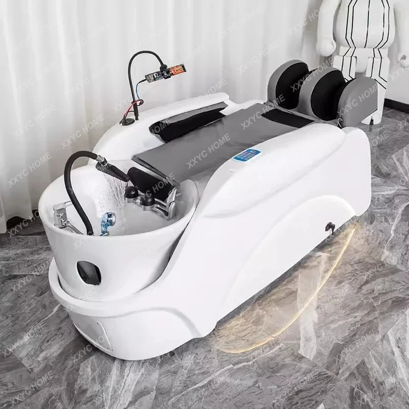 Automatic Intelligent Massage Shampoo Bed – Electric Head Treatment, Water Circulation & Fumigation for Barber Shop & Beauty Salon