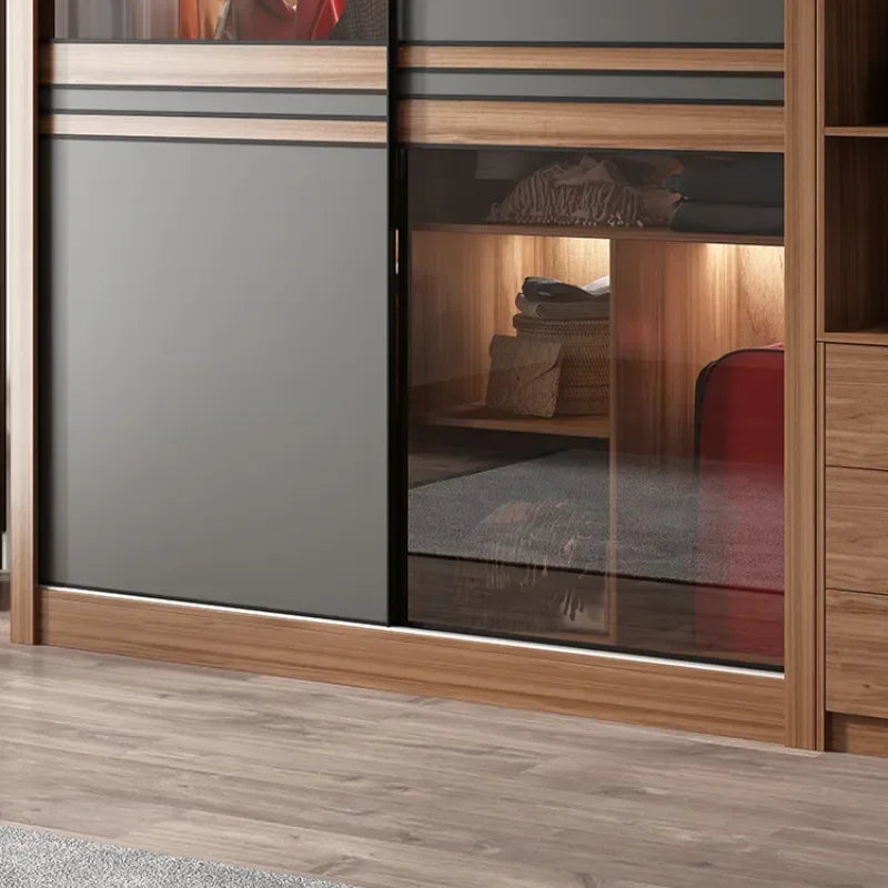 Wardrobe – Plastic Sliding Door Cabinet, Bedroom Storage Organizer, and Dresser Set