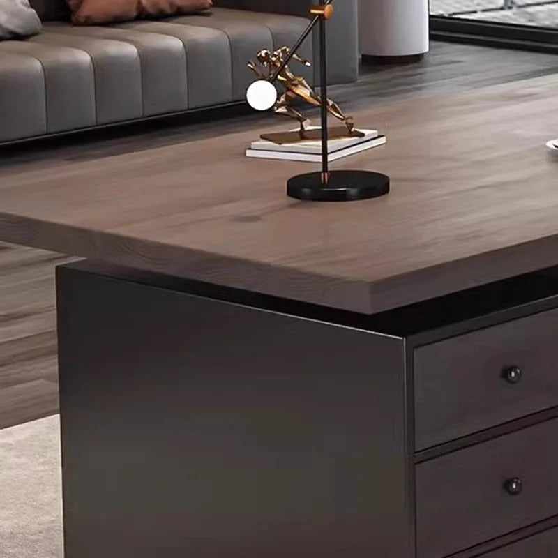Luxury Office Desk with Drawers, L-Shaped Writing & Computer Desk, Organizers