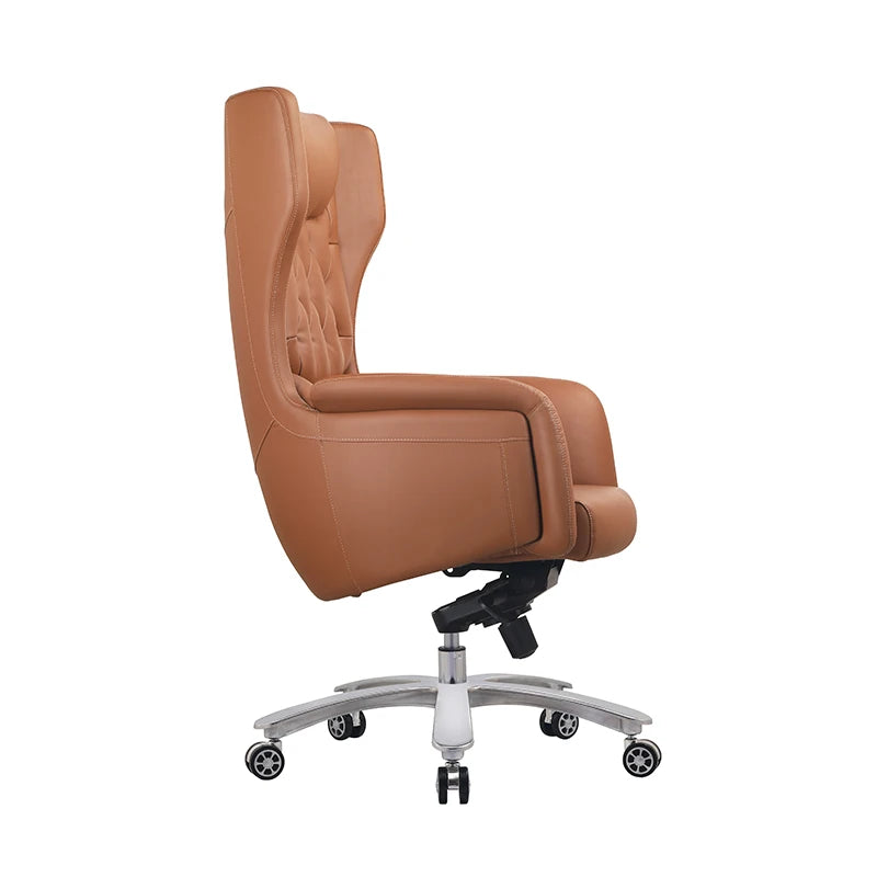 Manufacturer’s Executive Boss Chair: Revolving Leather Office Chair
