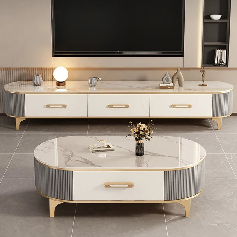 Nordic Premium TV Cabinet Aesthetic Glamour Trendy Drawers TV Stand Minimalist Comfy Muebles Para El Hogar Luxury Furniture