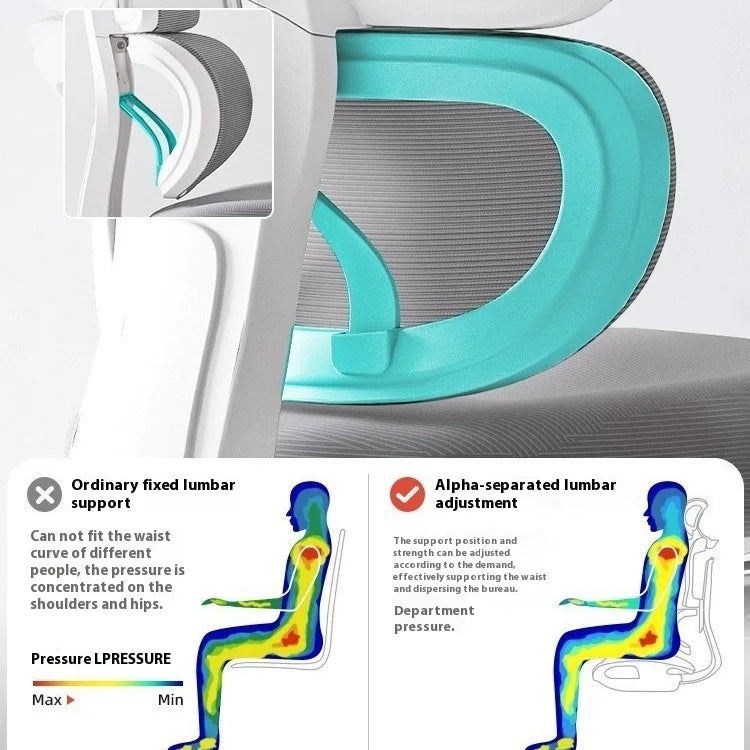 Adjustable Gaming Chair: Ergonomic Design with Waist Support