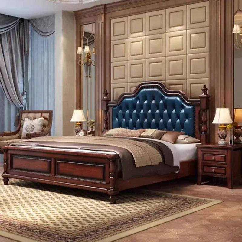 European King Size Double Bed in Simple Modern Wood