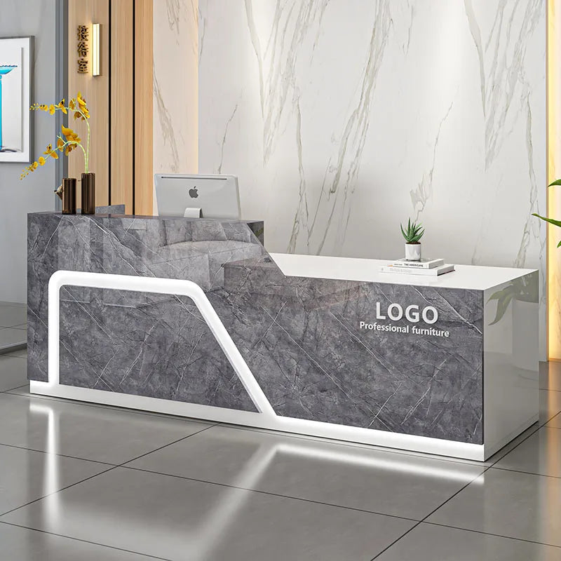 Restaurant Furniture Hairdressing Reception Administrator Stand Bar Luxurious Office Desk Help Luxury Bureau Advanced Modern WJX