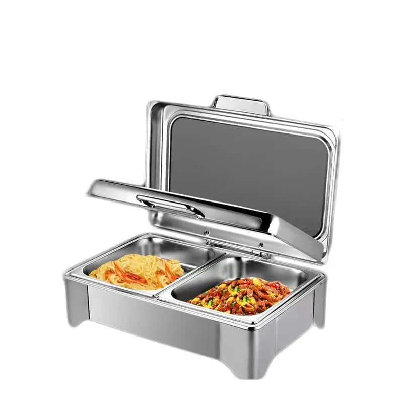 Table catering equipment gold luxury stainless steel buffet chafing dishes induction food warmer set buffet for catering