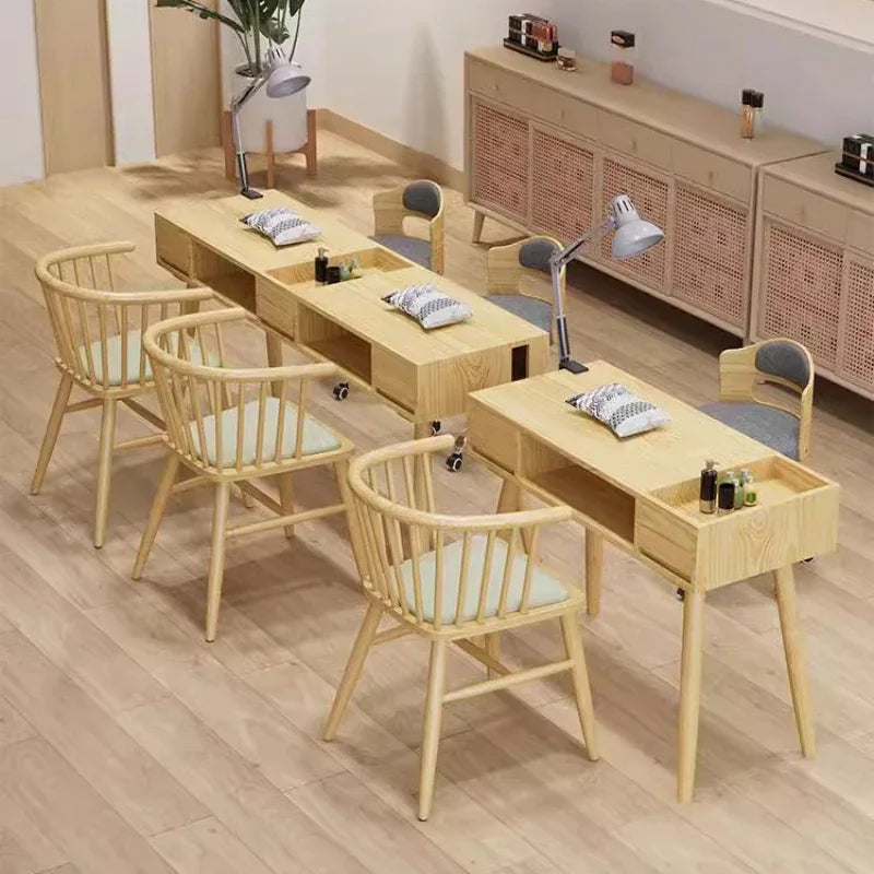 Professional Manicure Table Designer Commercial Exquisite Beauty Nail Table Modern Supplies Tavolo Unghie Salon Furniture CY50NT