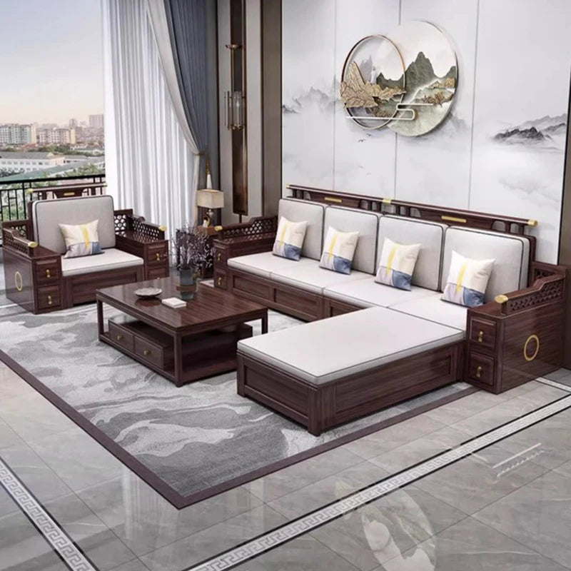 Wood Relaxing Fancy Sofas Living Room Modern Natural Ebony Reading Sofa Lounge Designer Divani Da Soggiorno Furniture Couch