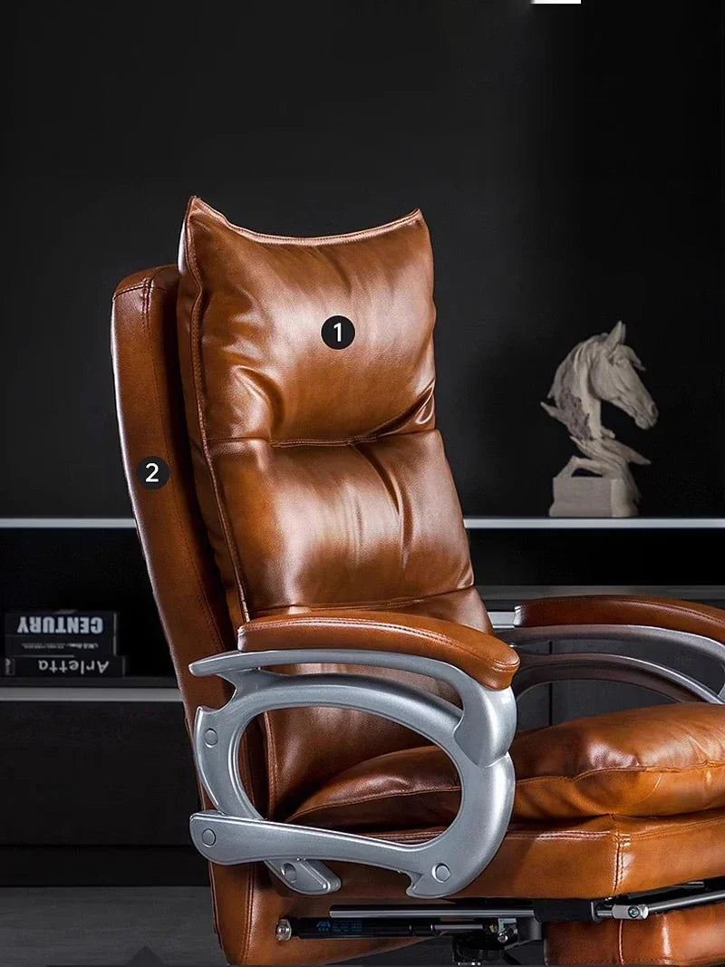 Leather Recliner with Massage Feature