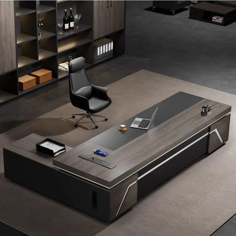 Luxury L-shaped workstation desk