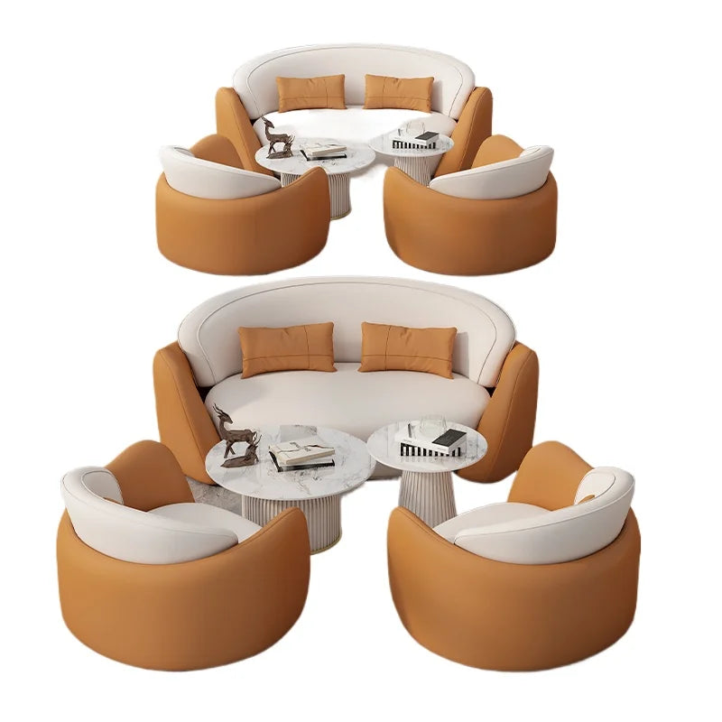 Beauty Salon & Office Lobby Reception Sofa – Light Luxury Business Sofa, Negotiation Chair for Office Area