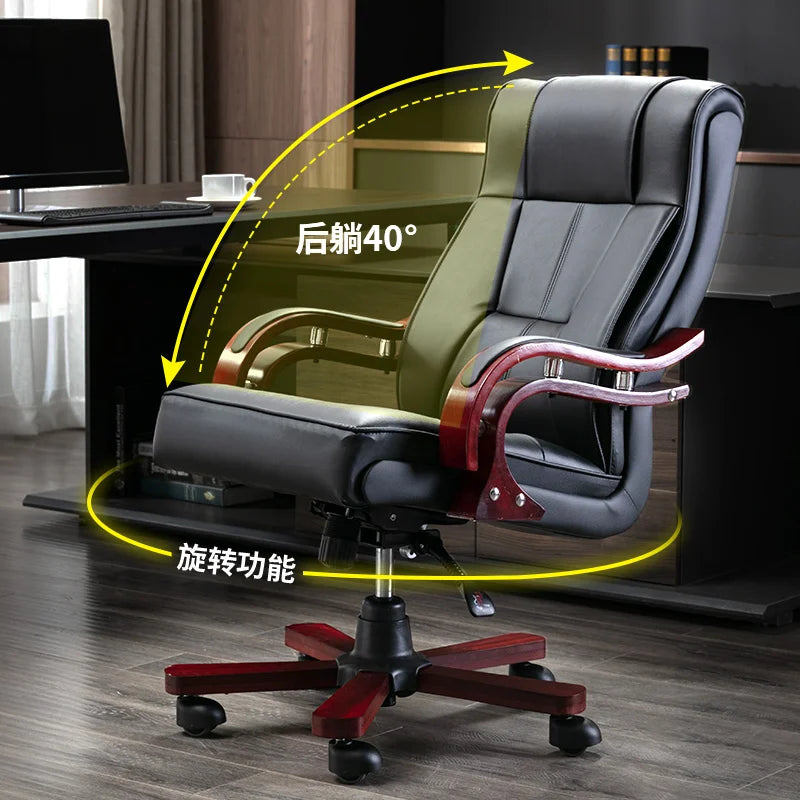 Boss Chair - Genuine Leather Ergonomic Massage Chair