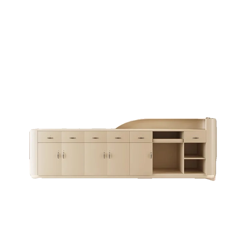 Luxury Mobile Reception Desk—Modern Executive Counter for Spas and Retail Stores