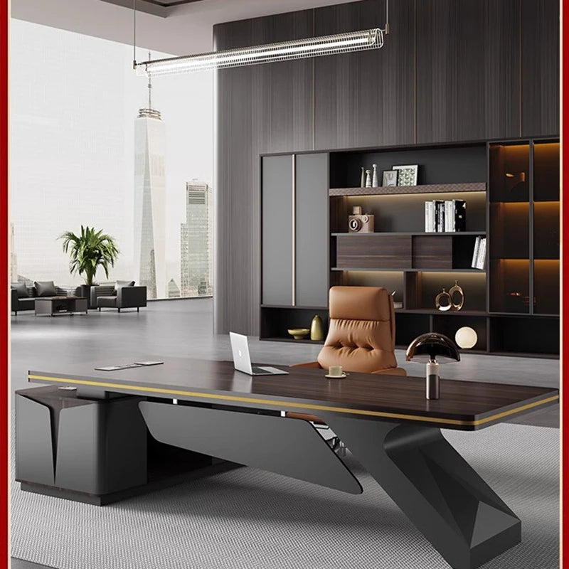 Height Adjustable L-Shaped Folding Desk