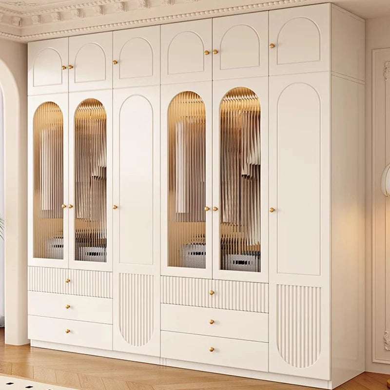 Nordic Solid Wood Wardrobe Small Apartment Storage Simple Wardrobe Household Drawers Szafy Do Sypialni Bedroom Furniture