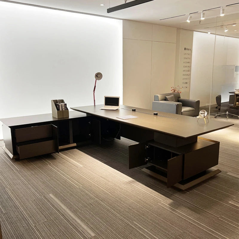 Mid Century L-Shaped Office Desk