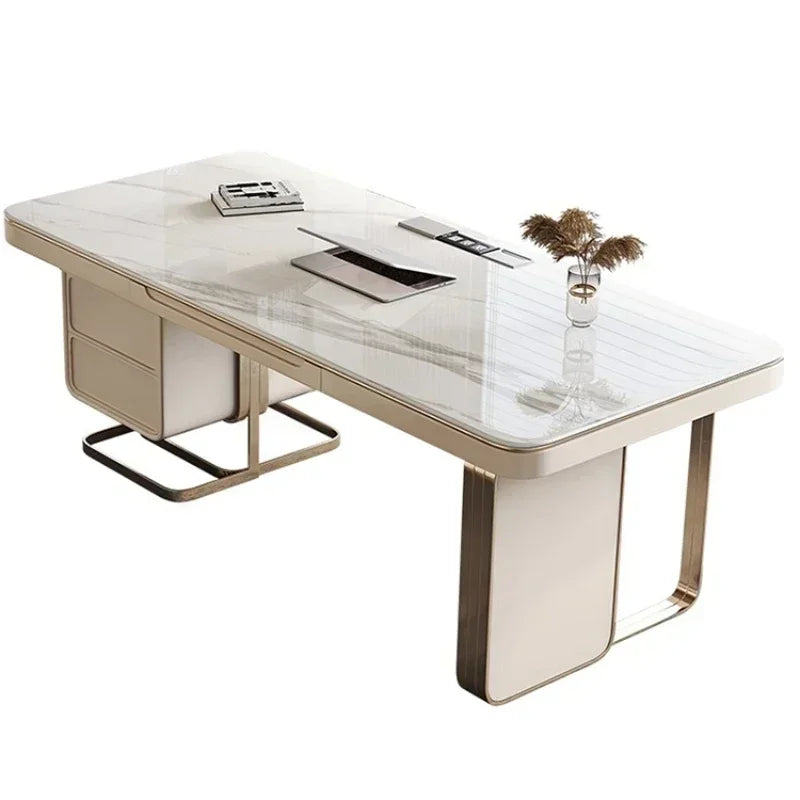 Light luxury slate office desk