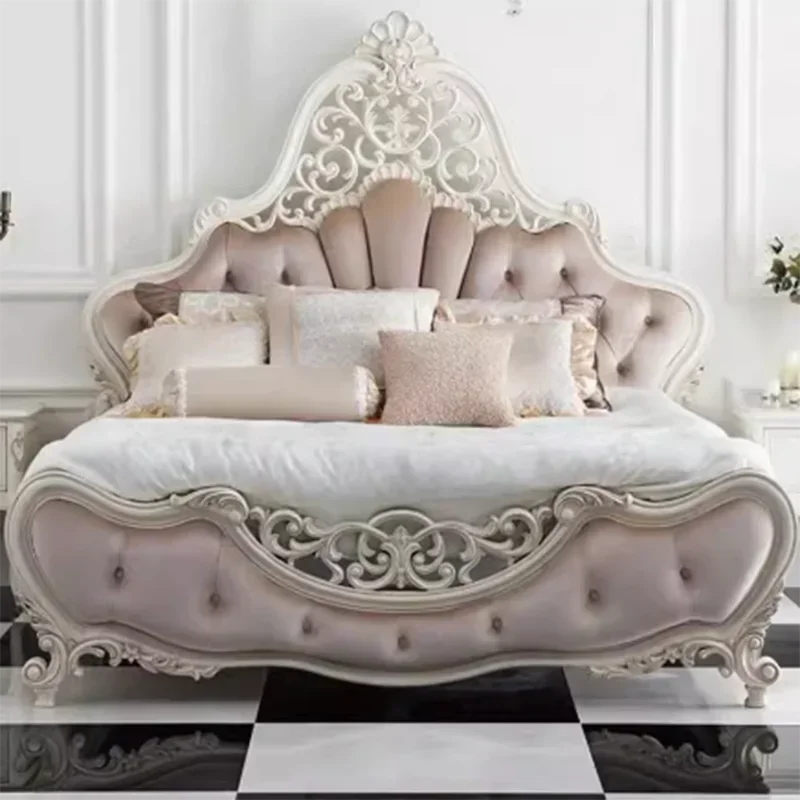 Hand-carved modern designer queen bed