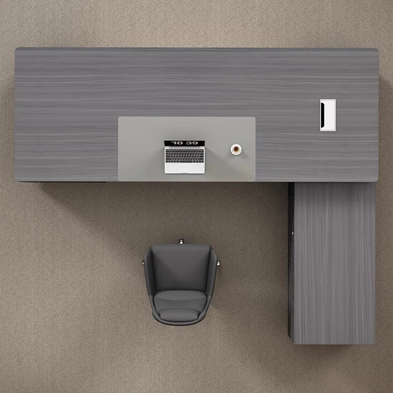 L-shaped writing  and gaming desk