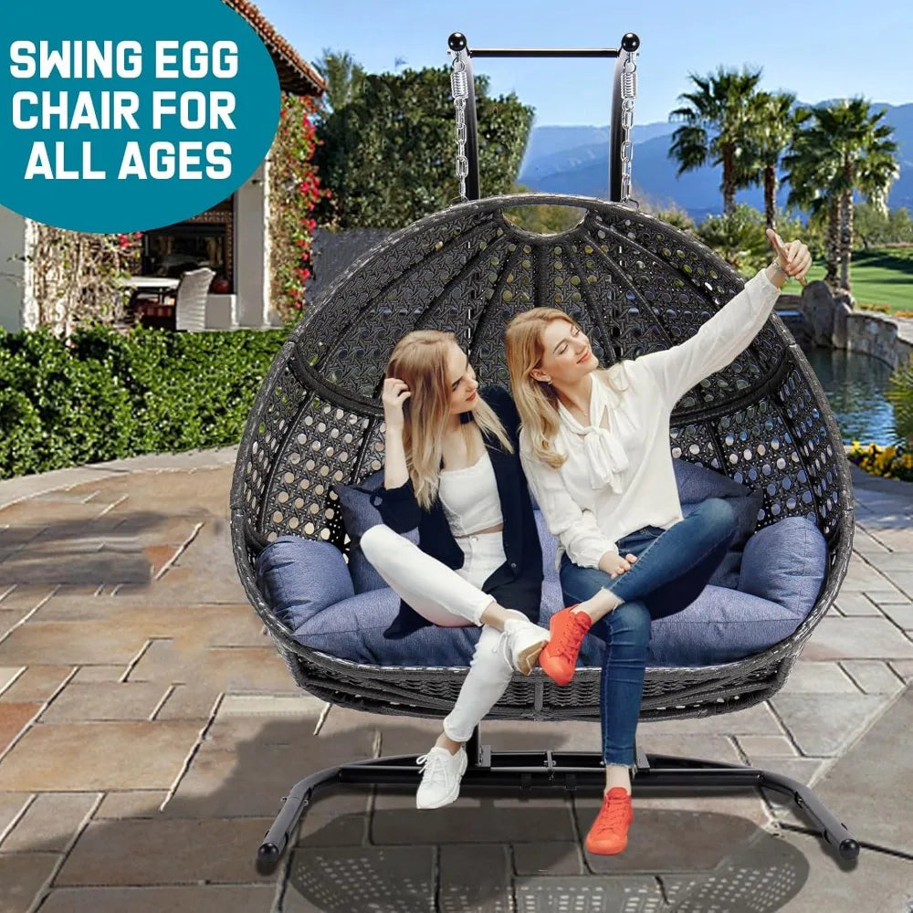 2-Person Swing Chair with Stand