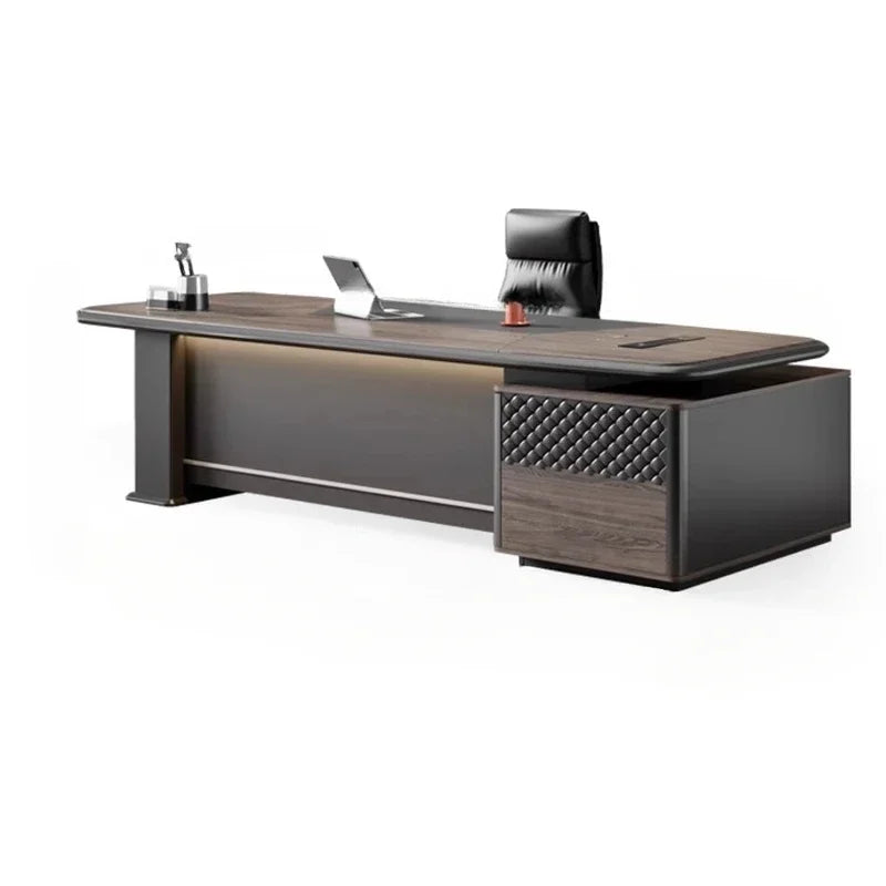 Wooden Office Desk Modern 1 Person Bureaux Table Computer Office Desk Standing Elegant Muebles De Oficina Office Furniture