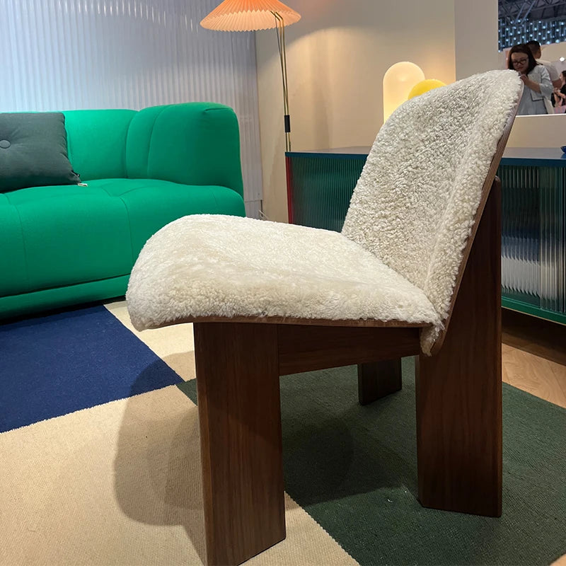 Small wooden lounge chair, living room and bedroom, Nordic