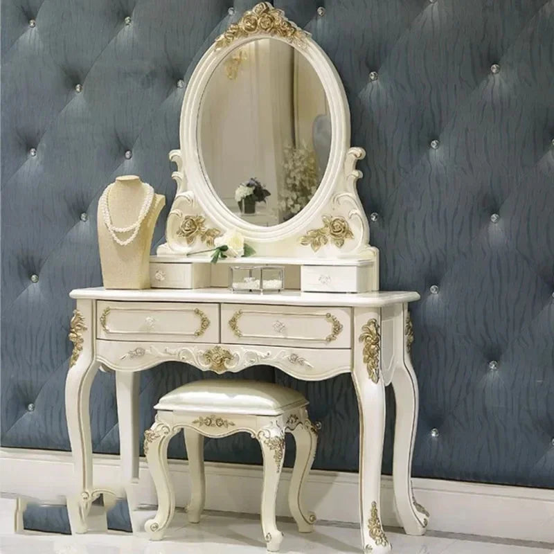 Nordic Women’s Dressing Table with Comfortable Makeup Space