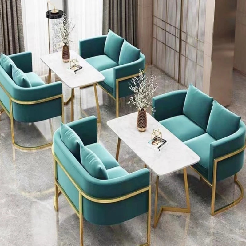 Minimalist Café Sofa – Leisure Seating for Reception, Dessert, and Tea Restaurants