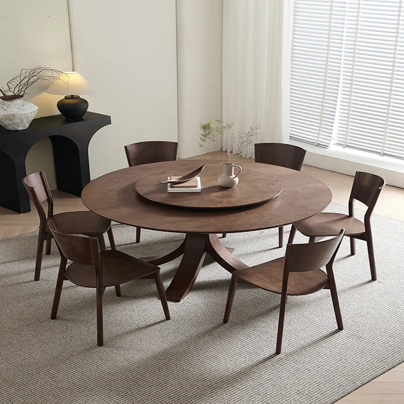 Modern Entrance Table and Dining Set – Solid Wood Round Table