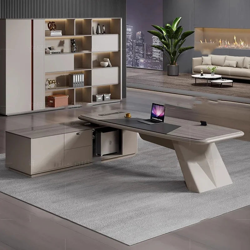 Executive L Shaped Gaming Desk Computer Gaming Drawers Luxury Meeting Work Table Storage Escritorios De Oficina Furniture