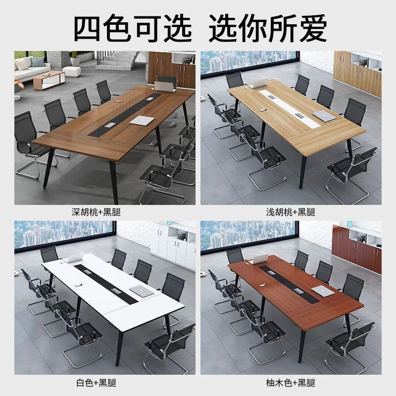Office furniture, large conference table, long table, simple modern staff training table, strip table, office desk and chair com