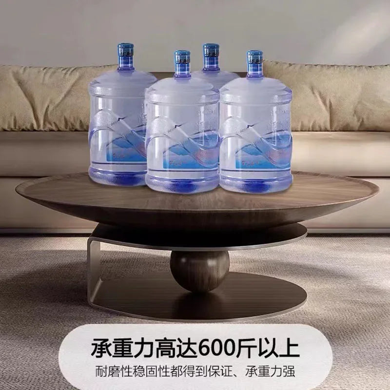 Modern Round Coffee Table – Unique White Oak Design