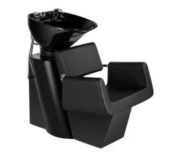 Black Comfortable Shampoo Bowl – Simple Hair Washing Product, Retro Design Salon Shampoo Chair