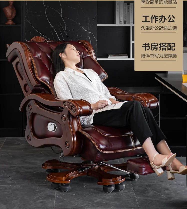 Executive Office chair with Massage and Reclining Features