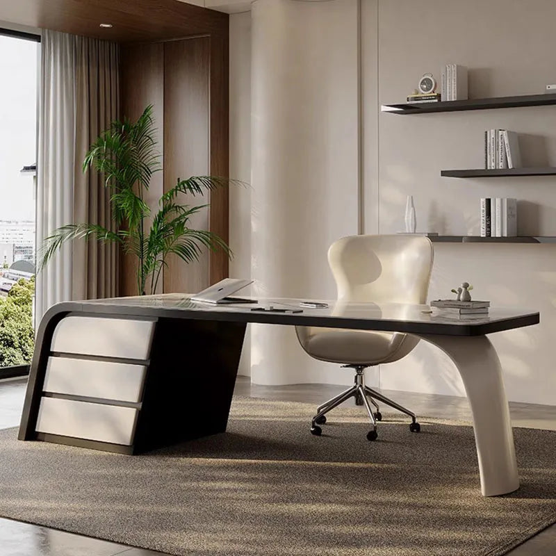 Executive Writing Desk with Pullout Computer Shelf