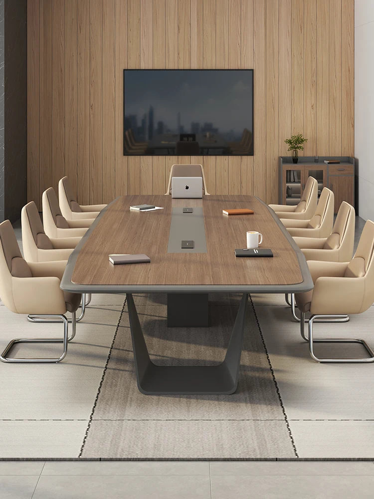 Staff training Modern Long Conference Table & Chair Set
