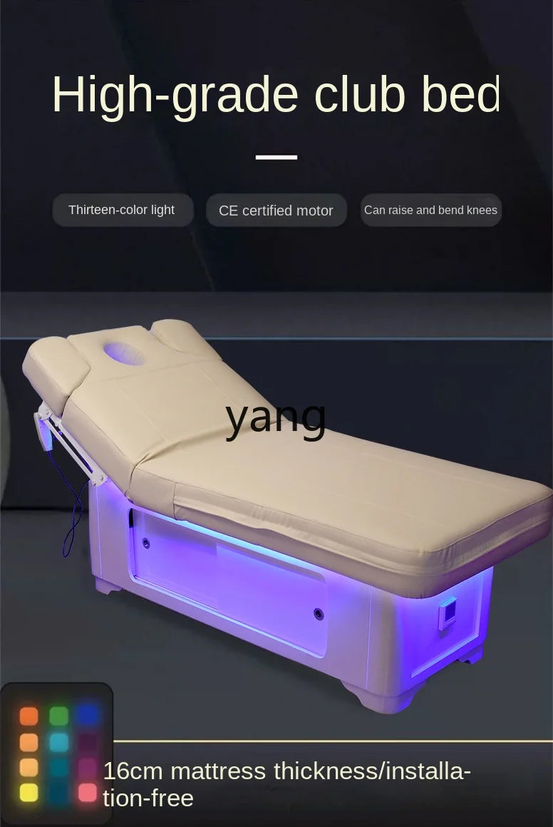 Yhl Facial Bed Massage Couch Beauty Salon Dedicated Massage Bed Heating Automatic Intelligent Elevated Bed Solid Wood