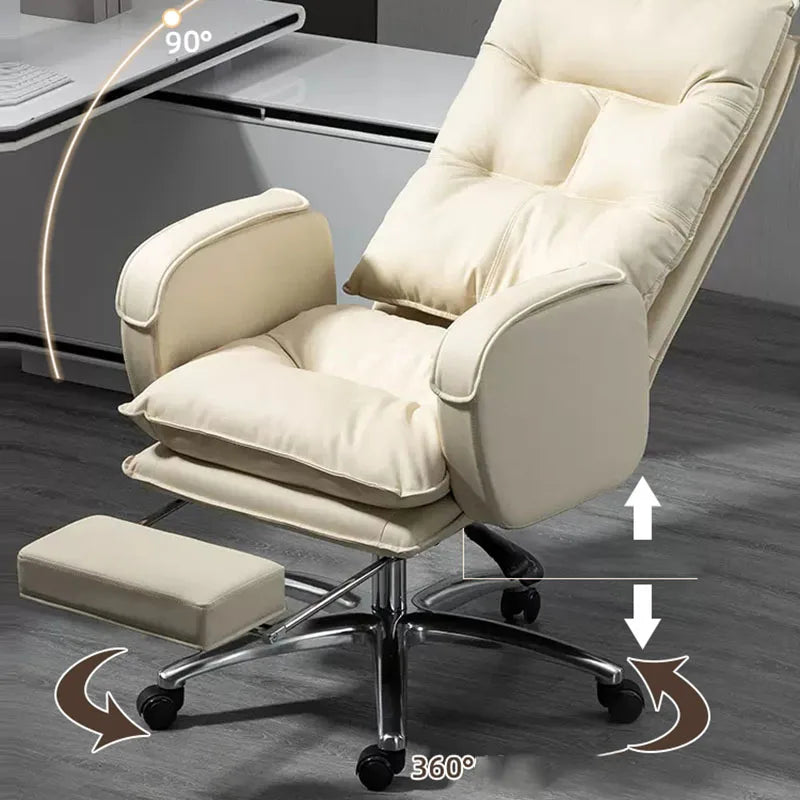 Lounge School Conference Office Chair Foot Rest Hand Wheels Fashion Armchairs Waiting Swivel Sillas De Oficina Office Furniture