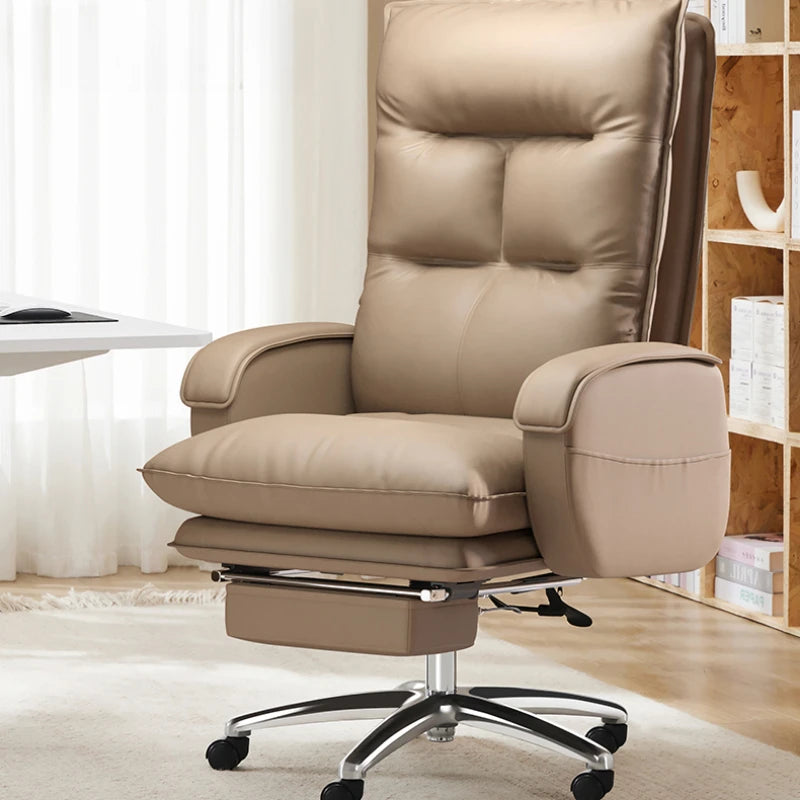 Height-Adjustable Swivel Office Desk Chair