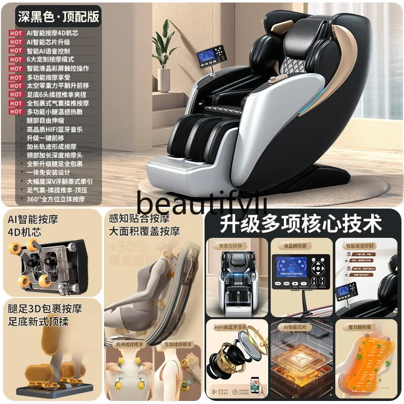 Full body multi-function space capsule compartment zero gravity luxury massage sofa chair