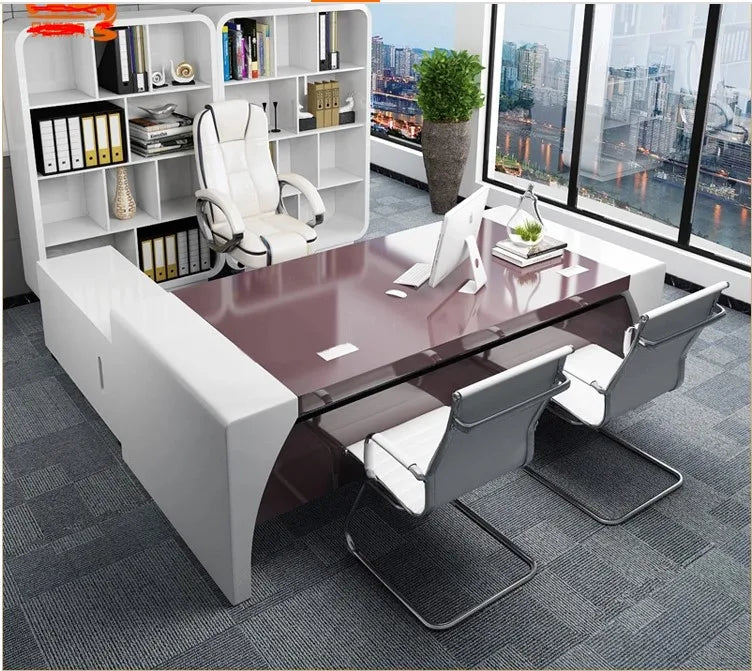Customized Modern Design High Tech Executive CEO Office Computer Desk Table for Boss Office