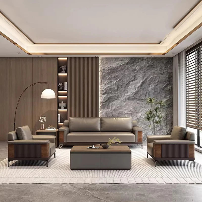 Sectional Livingroom Furniture Office American Sofa Black Couch Multifunctional Safe Leather Sofa Italiano Living Room Chairs