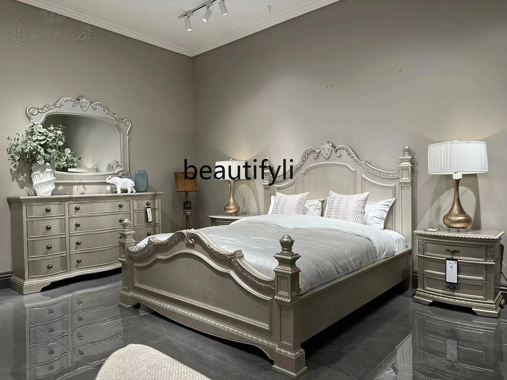 American Style Solid Wood Bed