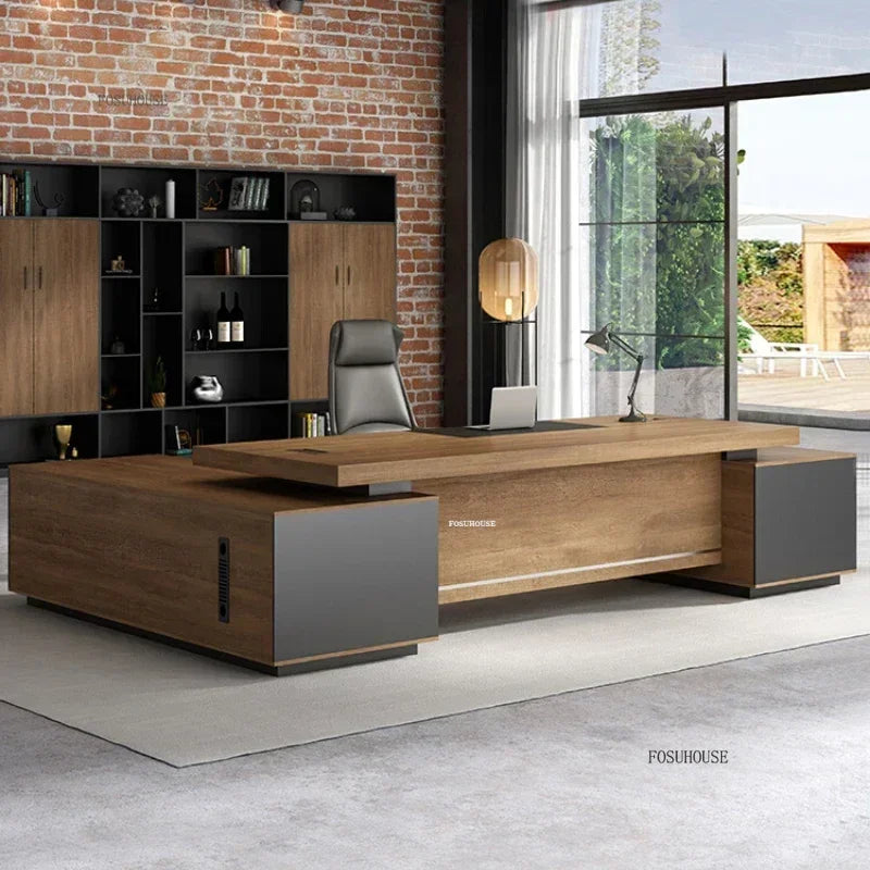 Nordic Simple Manager Office Desks Designer Boss Computer Desks for Office Furniture Modern Multifunctional Staff Office Desk M