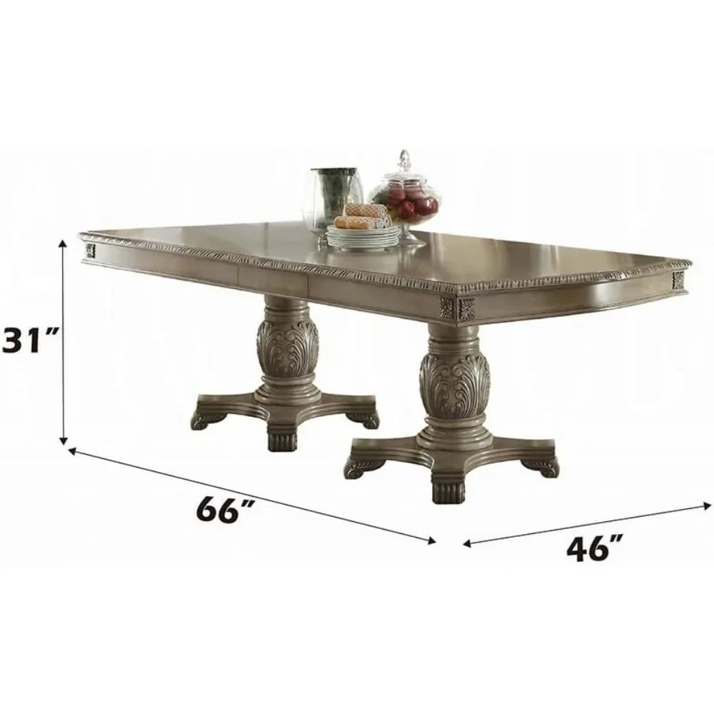 7-Piece Dining Set – Extension Table, 4 Side Chairs, 2 Arm Chairs, for Kitchen or Living Room