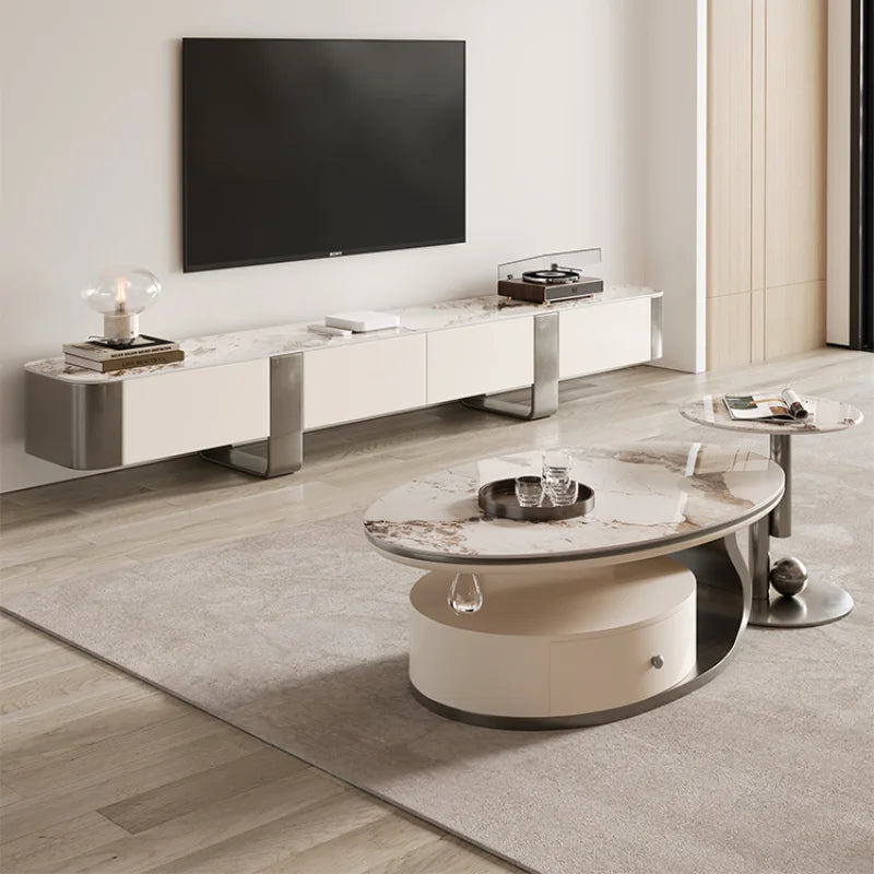 Nordic Living Room Coffee Table with Drawer – Kawaii Modern Design