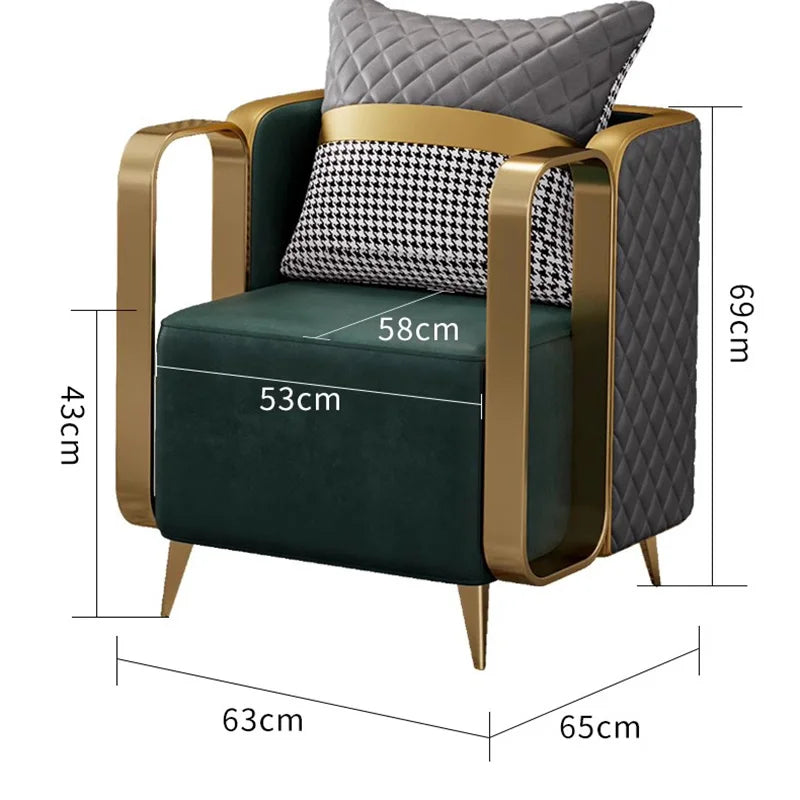 Nordic Green Chairs Bedroom Back Support Modern Ground Chairs Living Room Luxury Sillones Modernos Para Sala Home Furniture