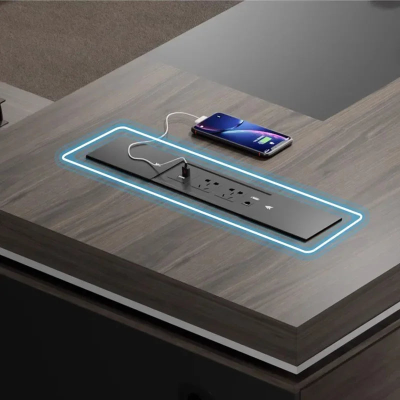 Luxury L-shaped workstation desk