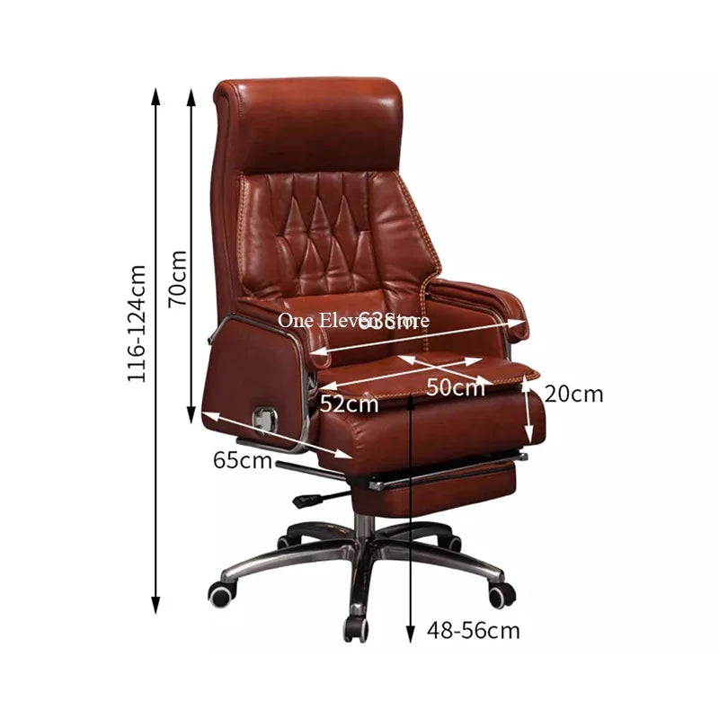 Portable Leather Office Chair – Comfy, Reclining Design