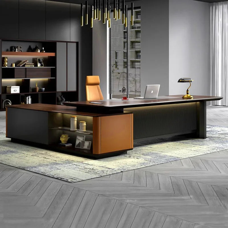 Luxury Ergonomic Office Desk: Large Design for Study and Conference Use