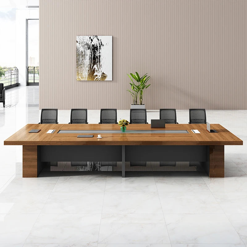 Wooden Conference Table And Chairs Modern Desk Table Office Furniture Modern Large marble conference table